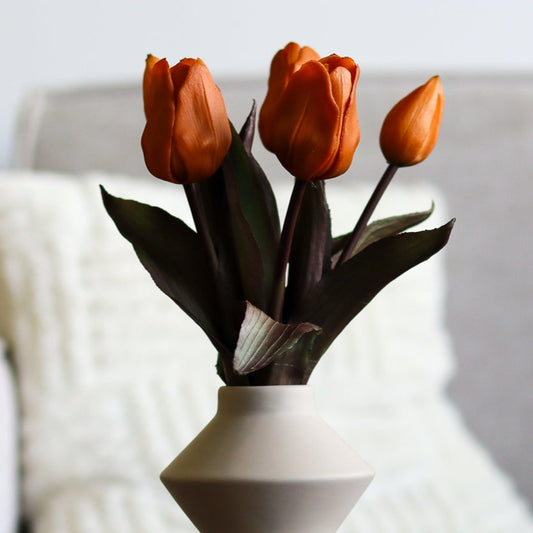 Kunst Tulpen oranje - 5 stuks