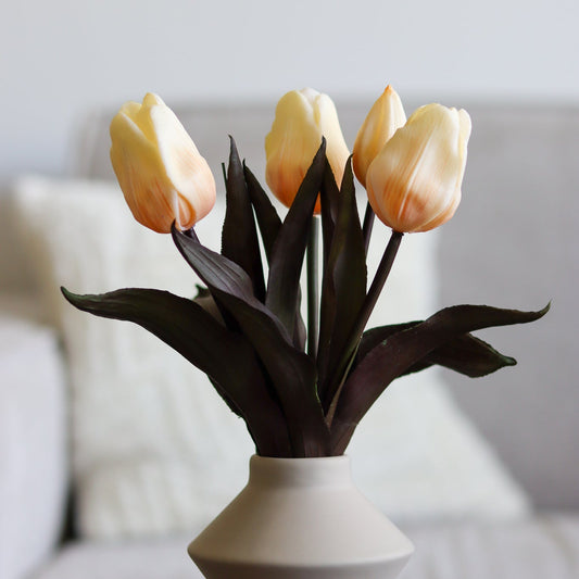 Kunst Tulpen wit- 4 stuks - Woba Home