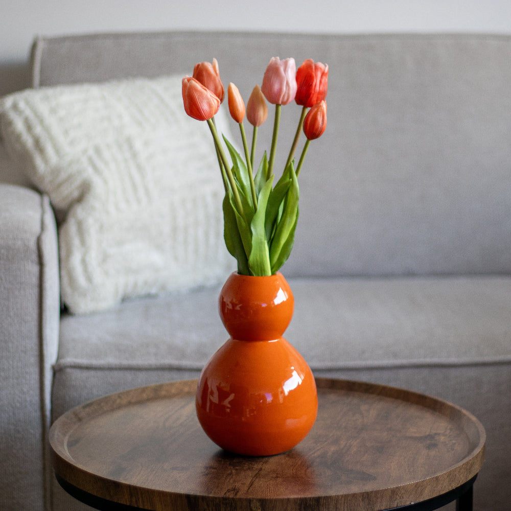 Tulpen met vaas | Oranje
