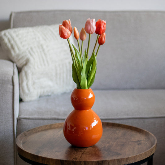 Tulpen met vaas | Oranje