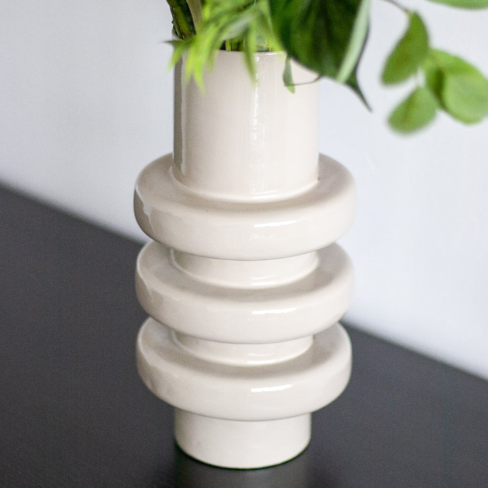 Zijden bloemen met vaas | Sunset Bliss