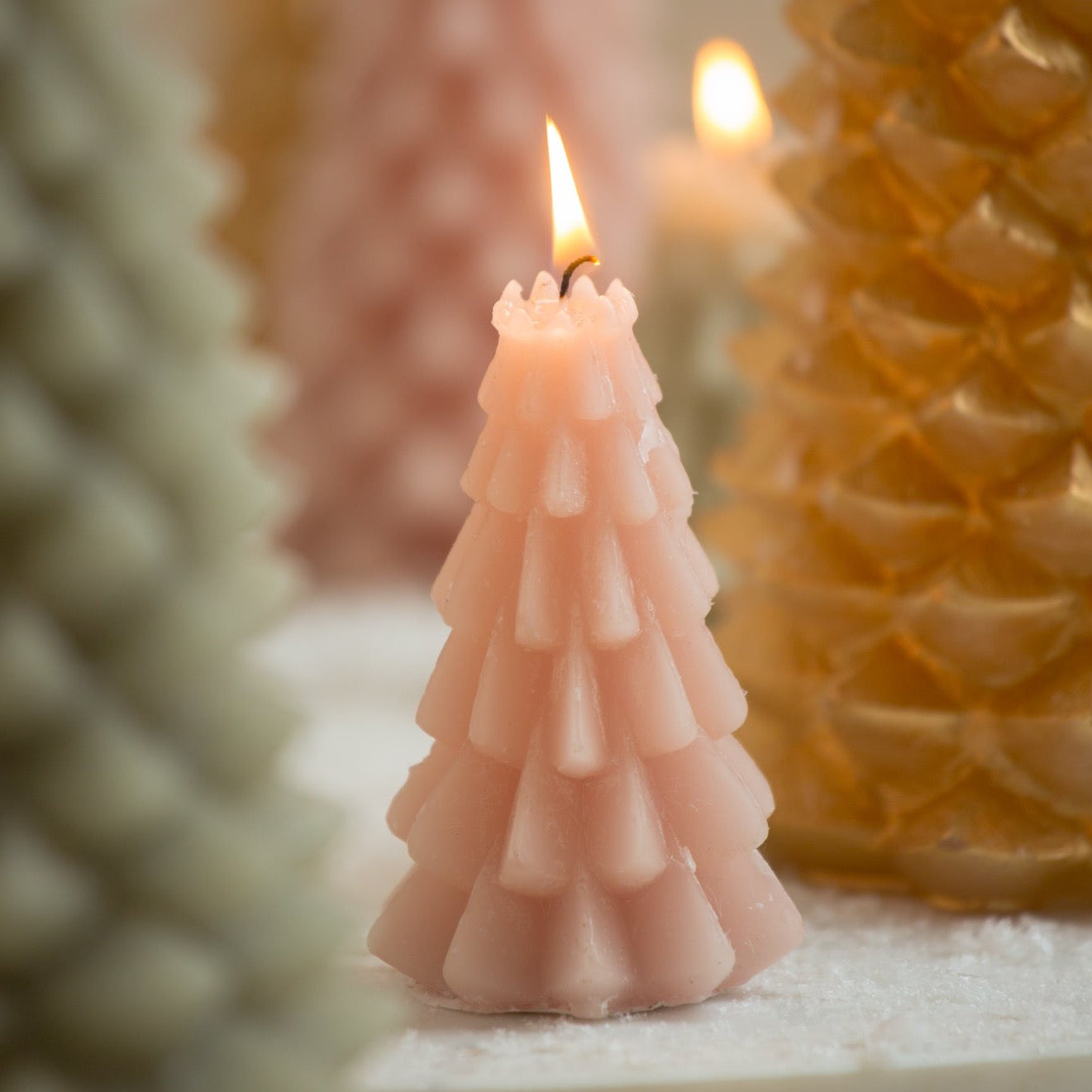 Kerstboom kaars roze - Woba Home