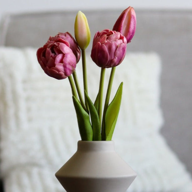 Kunst Tulpen Paars - 5 stuks - Woba Home