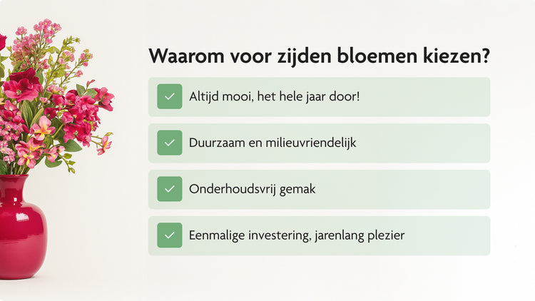 Zijden bloemen boeket