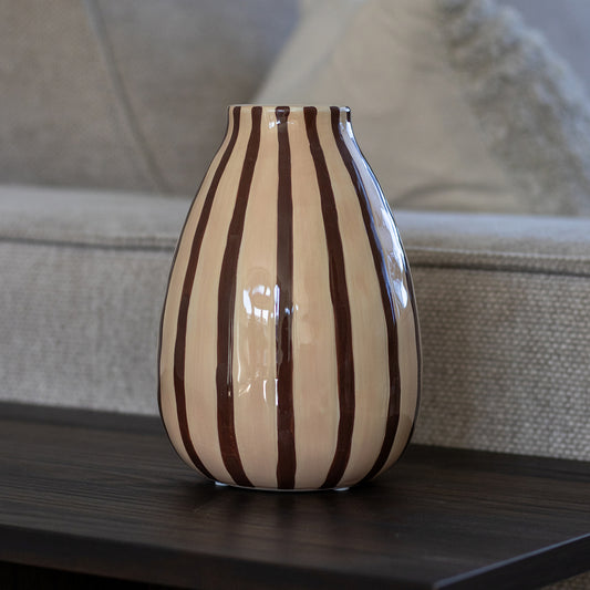 Vase Stripe Brown