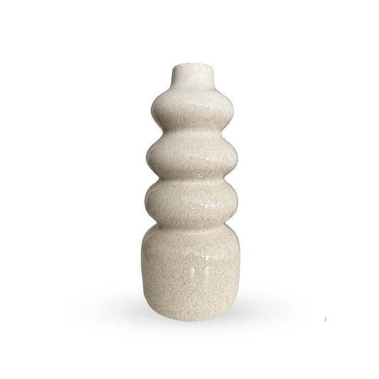 Hoge bubbel vaas beige S - Woba Home