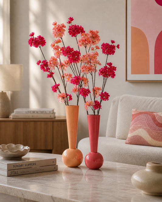 Peach & Bloom | Vazen met zijden bloemen