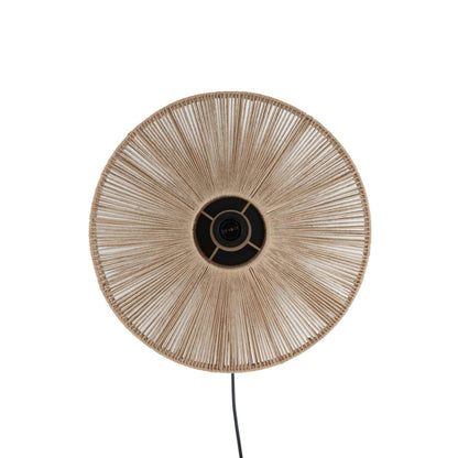 Lyra wandlamp met metalen frame en rustiek touw Ø43 cm