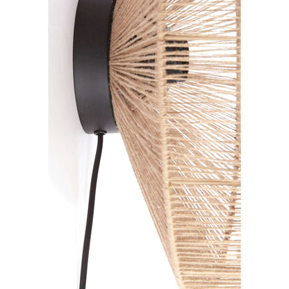 Lyra wandlamp met metalen frame en rustiek touw Ø43 cm
