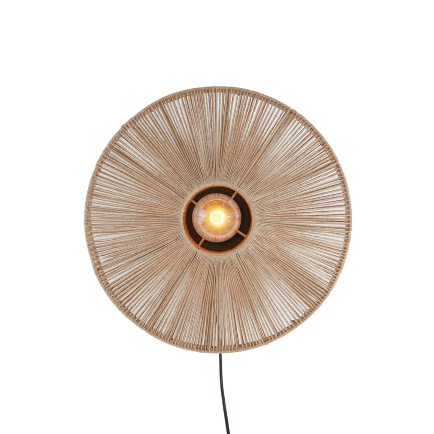 Lyra wandlamp met metalen frame en rustiek touw Ø43 cm