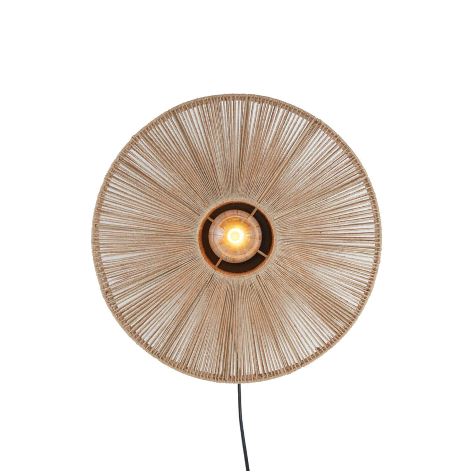 Lyra wandlamp met metalen frame en rustiek touw Ø43 cm