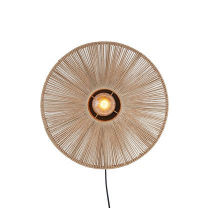 Lyra wandlamp met metalen frame en rustiek touw Ø43 cm