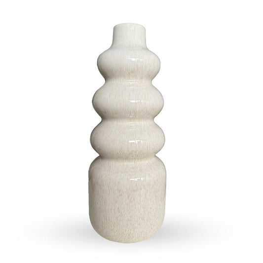 Hoge bubbel vaas beige M - Woba Home