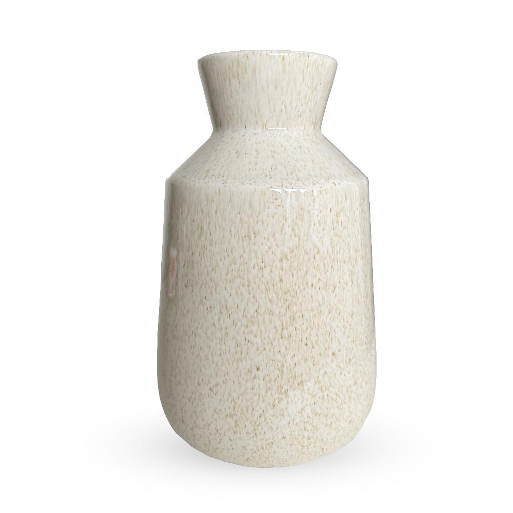 Aardewerk vaas beige - Woba Home