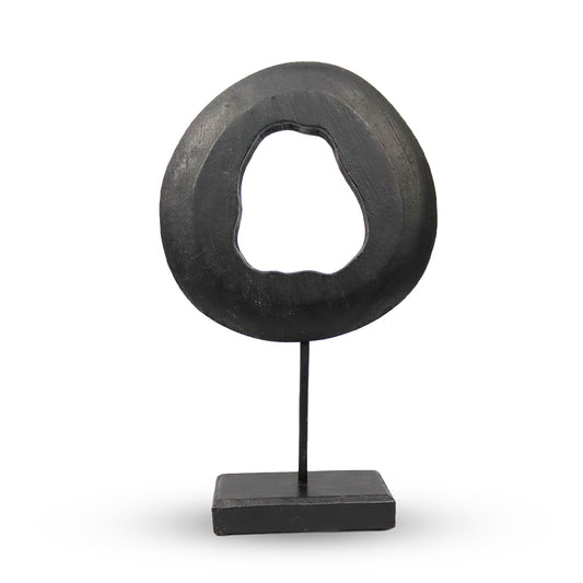 Deco Ring op voet zwart - Woba Home