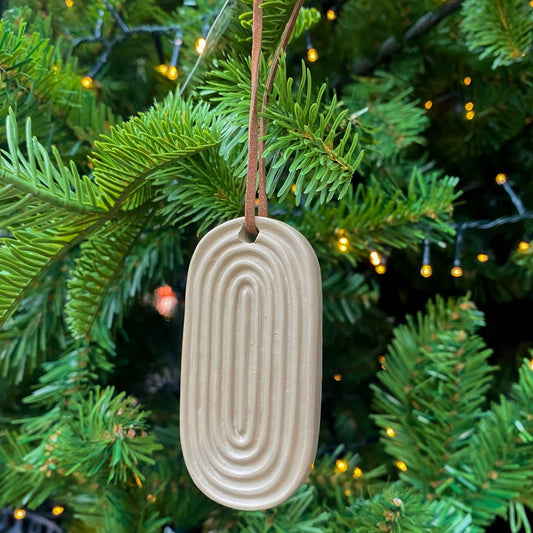 Kerst ornament taupe